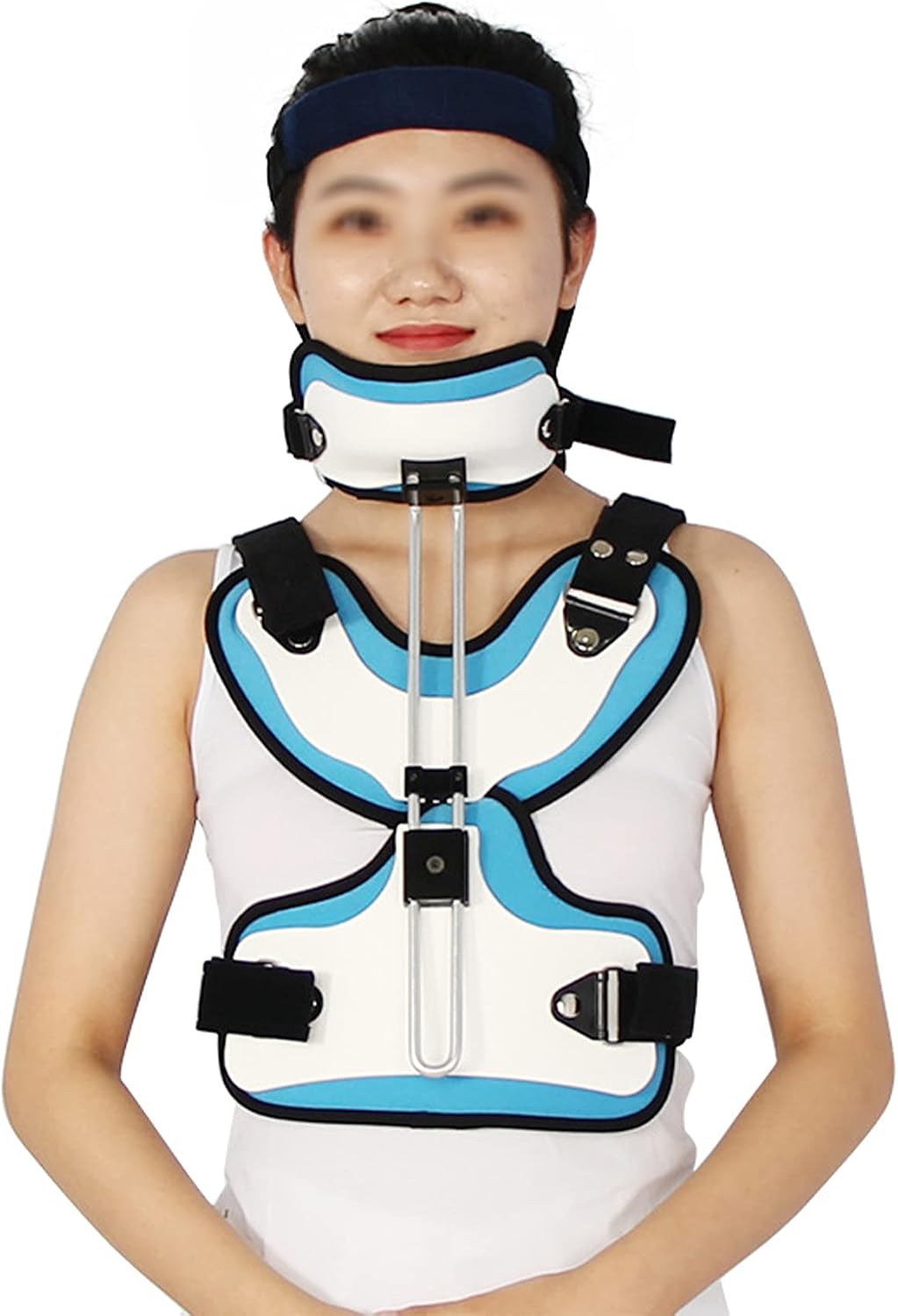 Adjustable Cervical Thoracic Orthosis Fixation Cervical Vertebra Rehabilitation Support for Post Trauma Arthritis Acute Pain Surgery Fractures Fixation Rehabilitation Fracture Support
