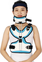 Adjustable Cervical Thoracic Orthosis Fixation Cervical Vertebra Rehabilitation Support for Post Trauma Arthritis Acute Pain Surgery Fractures Fixation Rehabilitation Fracture Support