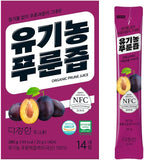 Organic Prune Juice, 100% Pure NFC Juice, 280g (9.87oz), 20g x 14pcs (Single-Serve Stick Packets), Dajeongheon 다정헌 유기농푸룬즙