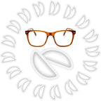 24 Pairs Eye Glass Nose Pads Anti Slip Glasses Nose Silicone Eyeglass Pads Comfort Soft Cushion Stick On Adhesive Nose Pads Replacement for Glasses Sunglasses and Eye Wear (Clear)