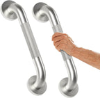 12 Inch Shower Grab Bars for Seniors 2 Pack Stainless Steel Knurled Non Slip Safety Bars for Showers and Walls, Fall Prevention and Handicap Support, Daily Balance Assistive Gifts for Elderly