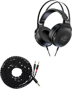 Linsoul Kiwi Ears Altruva Over Ear Headphone, Hi-Fi 50mm Dynamic Driver Monitoring (BlackGrey) Tripowin Nova Monitor Headphone Cable, Over-Ear Wired(4.4mm, Black)