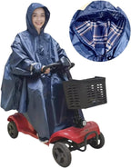 Mobility Scooter Rain Poncho Waterproof Cape Outdoor,Electric Vehicle Cover Wheelchair Poncho, Electric Scooter Accessories Raincoat Jacket Suit