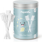 Papablic Baby Tongue Cleaner, Baby Oral Cleaner, Disposable Infant Mouth Cleaner Newborn, Upgrade Gum Cleaner with Paper Handle for Infants Ages 0-2 Years, 40 Pack