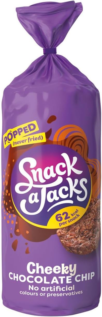 Snack a Jacks Chocolate Chip Rice Cakes 180g (Pack of 4)