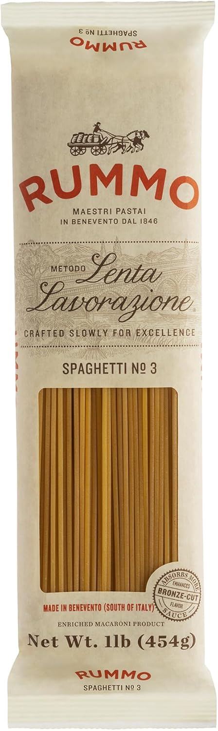 Rummo Spaghetti Pasta N.3 - Spaghetti Pasta Noodles, Durum Wheat Pasta, Thin Spaghetti Noodles, Italian Pasta, Dry Pasta - 16 Ounce (Pack of 20)