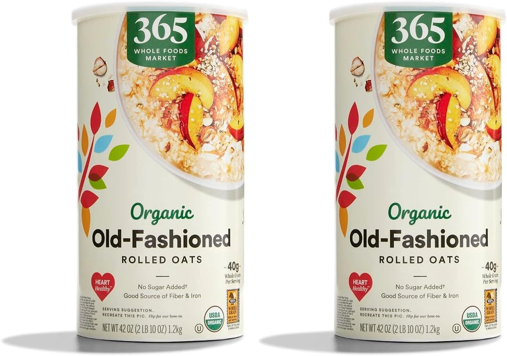 365 by Whole Foods Market, Organic Old-Fashioned Rolled Oats, 42 Ounce (Pack of 2)