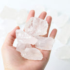 Clear Quartz Crystal Bulk, Raw White Quartz Crystal Stones for Wicca, Reiki, and Energy Healing Crystals, Witchcraft Supplies, Rocks for Tumbling, Calcite Crystal, Hypnotic Gems(1 Lb)