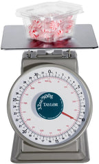 Taylor Precision THD32D Mechanical Scale, Analog, dial Type, 32 oz. x 1/8 oz./900 g x 2 g Capacity, Heavy Duty, top Loading Counter Model, Fixed dial, sloped face, 9" x 9" Stainless Steel Platform