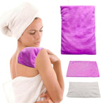 Microwavable Heating Pad, Moist Heat Pad for Pain Relief, Cramp, Menstrual, Tension and Stress, Heat Compress Wrap for Neck, Back, Shoulder, Muscle, Abdomen, Joint (1 S Purple)