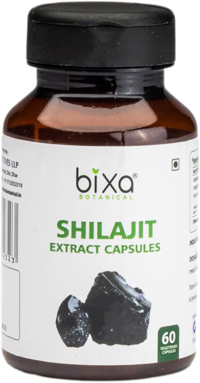 bixa BOTANICAL Shilajit Capsules | 60 Vegan Capsules | (450 MG), with 40% FULVIC Acid Extract