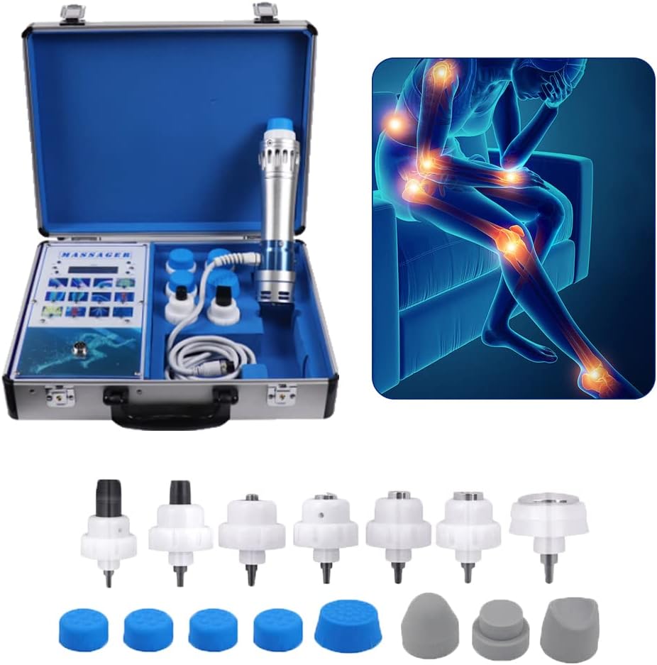 Portable Shockwave Therapy Machine Focused Shockwave Therapy Machine with 7 Heads