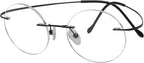 Eyekepper Titanium Rimless Round Reading Glasses Circle Readers For Men