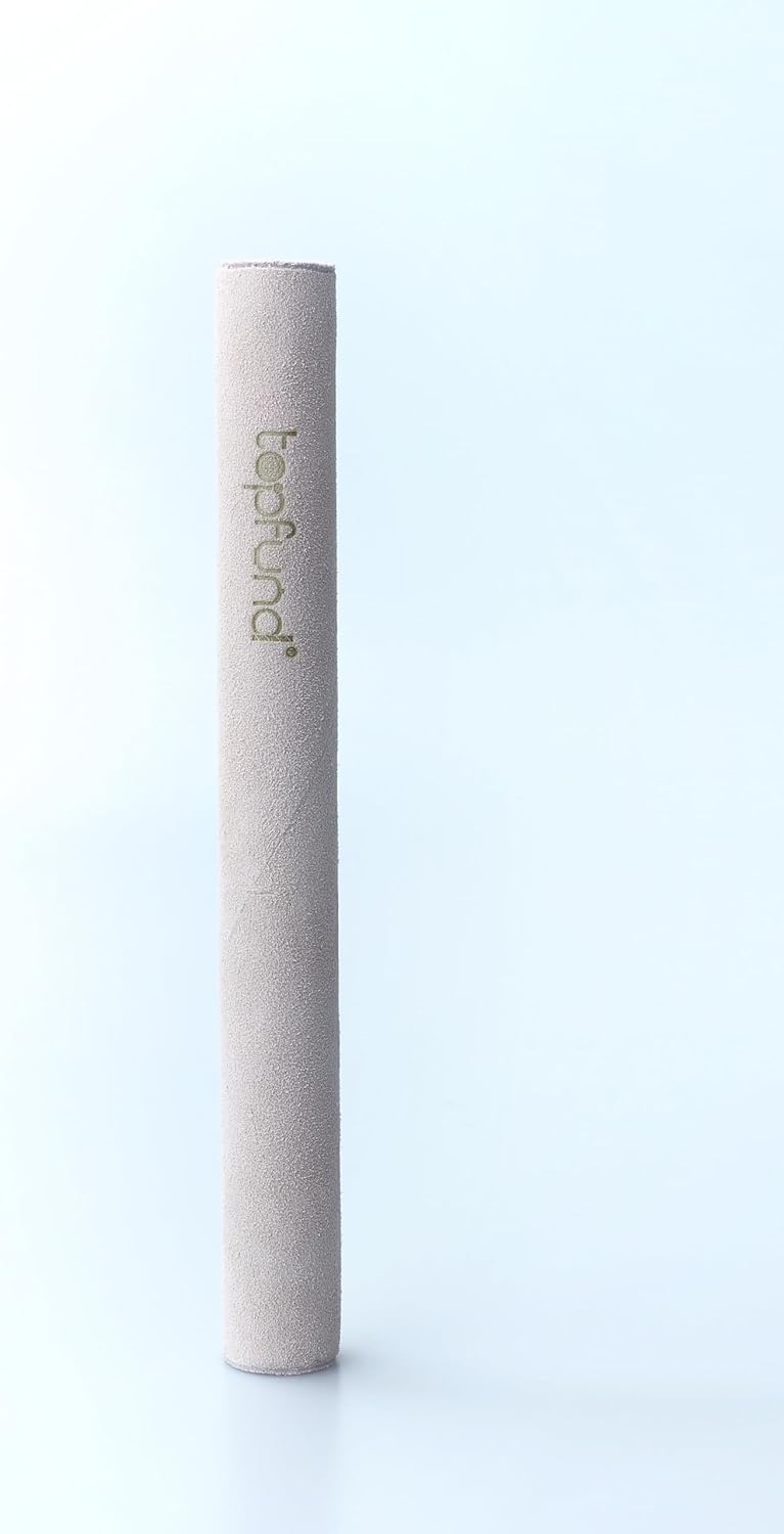 TOPFUND Pro Crystal Singing Bowl Suede Mallet 10 inch (Solid Beech Core & Hand-Fitted Cowhide)