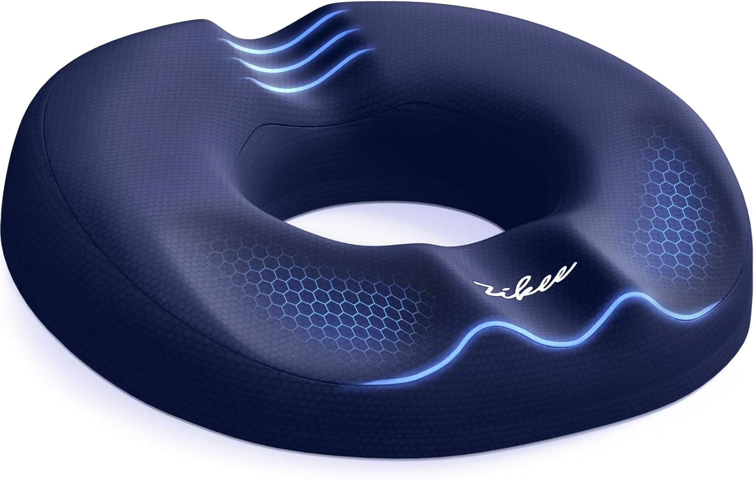 ZIKEE Dual U-Shaped Donut Pillow for Tailbone Pain, Hemorrhoid Pillow for Sitting with Pressure Relief Hole & Slope Design, Donut Seat Cushion for Coccyx, Postpartum & Post Surgery Sitting Relief