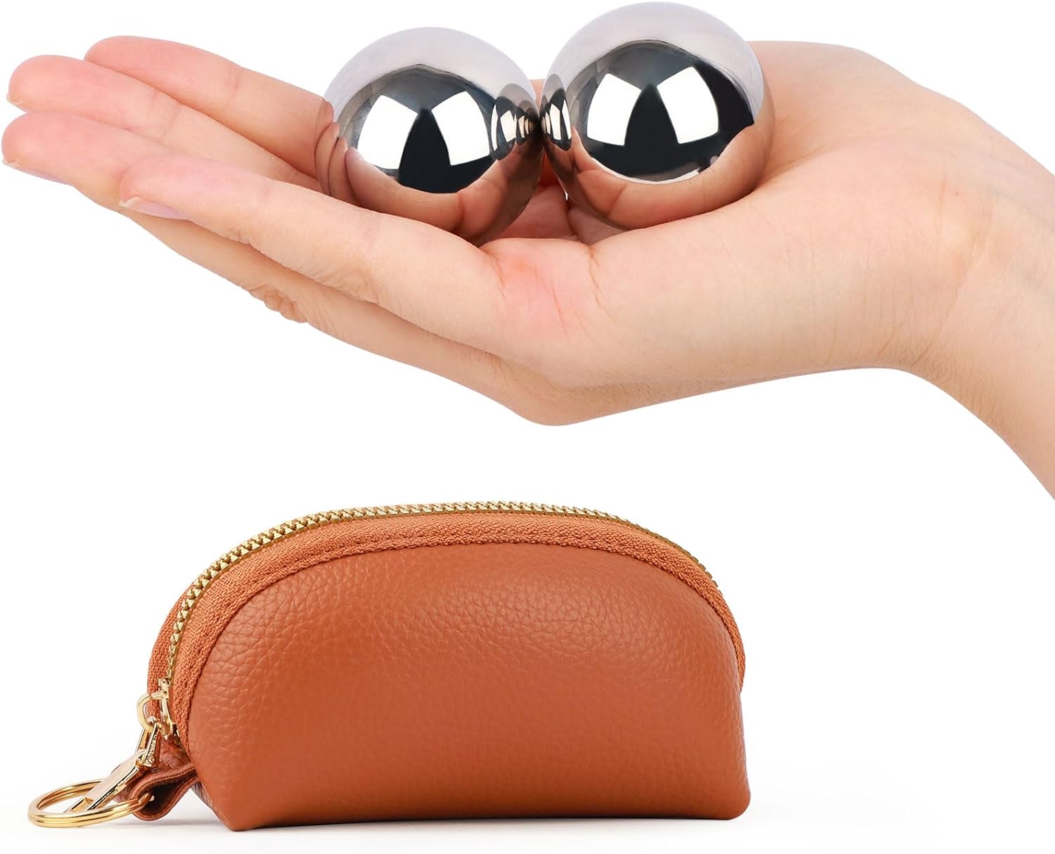 1.5-inch Baoding Balls with Chime:Traditional Chinese Balls for Hand Therapy, Hand Exerciser, Finger Exerciser, - for Relieving Office Stress / A Gift for Adults