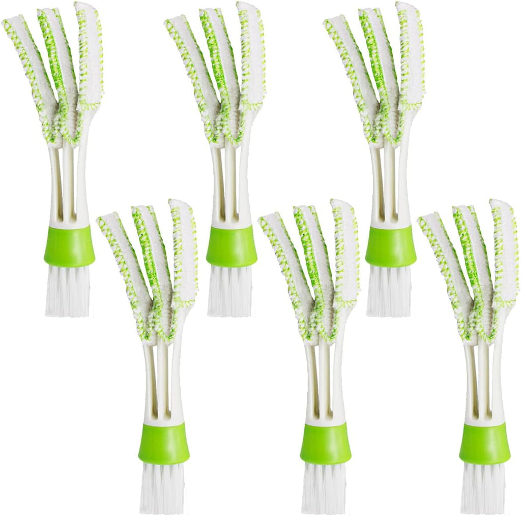 Mini Duster for Car Air Vent, SENHAI Set of 6 Automotive Air Conditioner Cleaner and Brush, Dust Collector Cleaning Cloth Tool for Keyboard Window Leaves Blinds Shutter