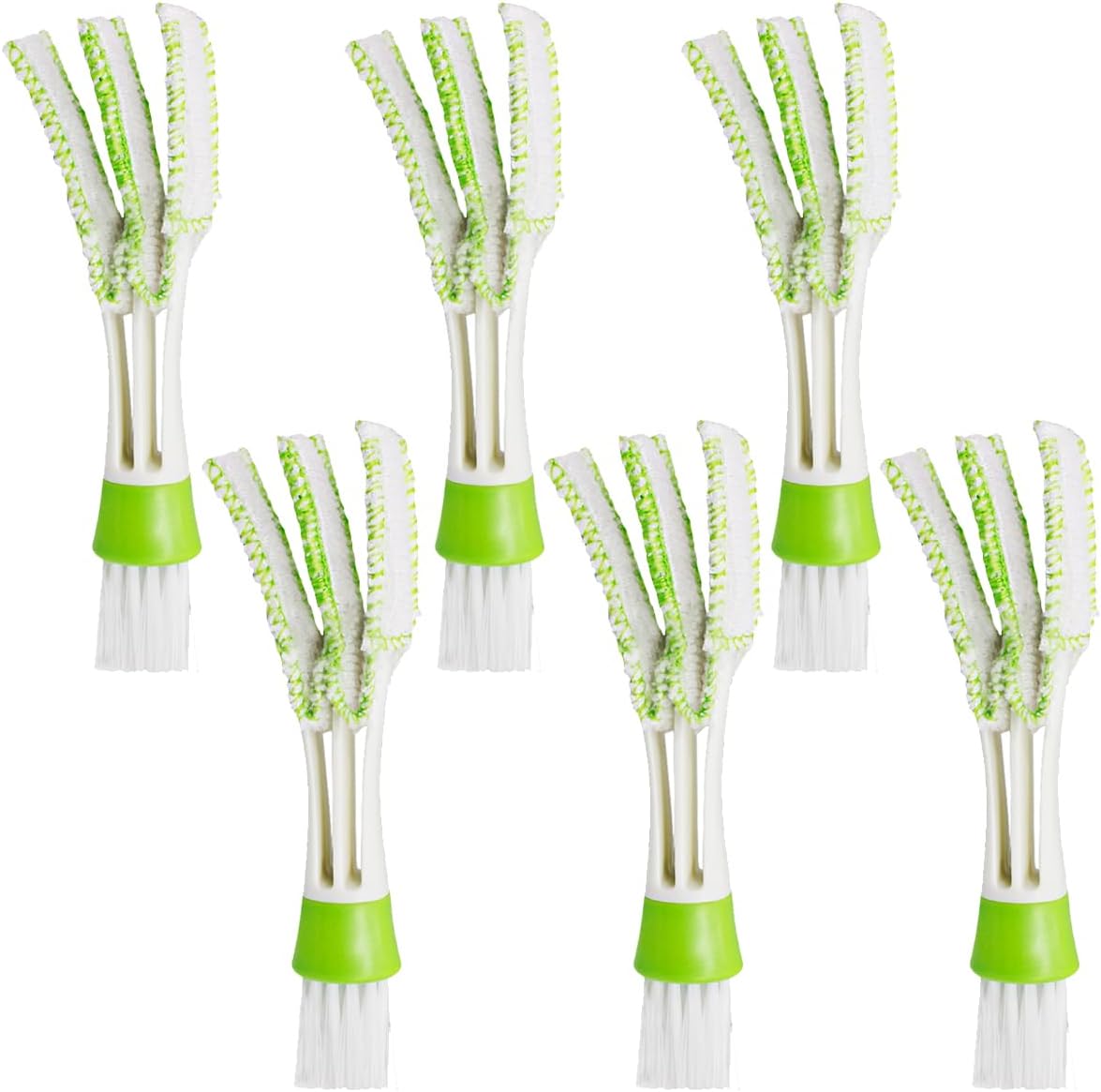 Mini Duster for Car Air Vent, SENHAI Set of 6 Automotive Air Conditioner Cleaner and Brush, Dust Collector Cleaning Cloth Tool for Keyboard Window Leaves Blinds Shutter