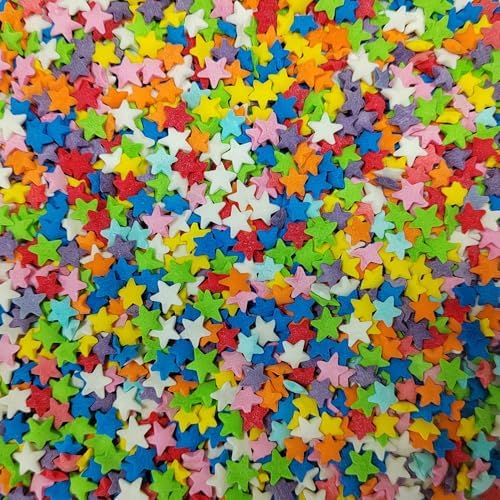 Eastron Edible Rainbow Star Sprinkles Rainbow Sprinkles for Cake Decorating Confetti Sprinkles for Baking, Cupcakes Topper, Ice Cream, Cookies, Cakes, Donut Dessert Decoration