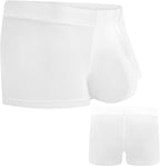 Real Men Pouch Boxer Briefs 3 Inch Inseam - Nylon Ice Silk - ABCD Custom Pouch Size - Waist XS-5XL