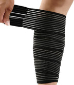 Elastic Calf Compression Bandage Sleeve Wrap for Calf Pain Relief Lower Leg Compression Support Shin Splint Guard Adjustable Plus Size Black Large (Black)