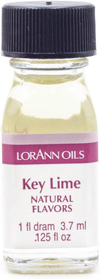 LorAnn Key Lime Super Super Strength Flavor, 1 dram bottle (.0125 fl oz - 3.7ml)