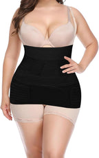 2 in 1 Postpartum Belly Band Wrap Black, C-Section Support Belt X-Large, Post Partum Support Recovery Waist/Pelvis Belt, Hysterectomy Belly Band Binder Girdle Stomach