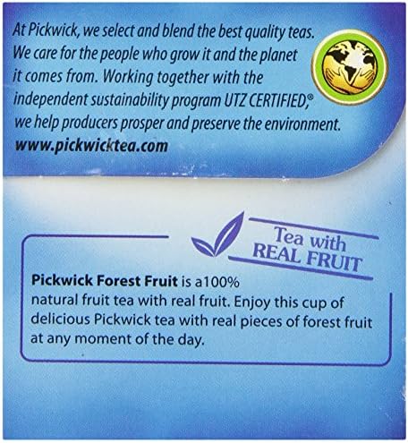 Pickwick Forest Fruit 20 tea bags per Pack, (Pack of 6)