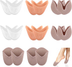 Penitue 8 Pairs Ballet Pointe Toe Covers, Sponge & Gel Pointe Shoes Toe Pads Breathable Washable Forefoot Cushions for Women High Heels Ballet Dance