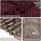 vimate Silky Paisley Pashmina Shawl Scarf-Women's Soft Double-side Jacquard Pashminas Wrap for Evening Dress Travel Shawl
