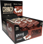 Warrior HIGH Protein Bars (20g Protein Each) - Low Carb, Low Sugar - Pack of 12 Caramel Crispy Crunch Bars - Milk Chocolate & Coconut