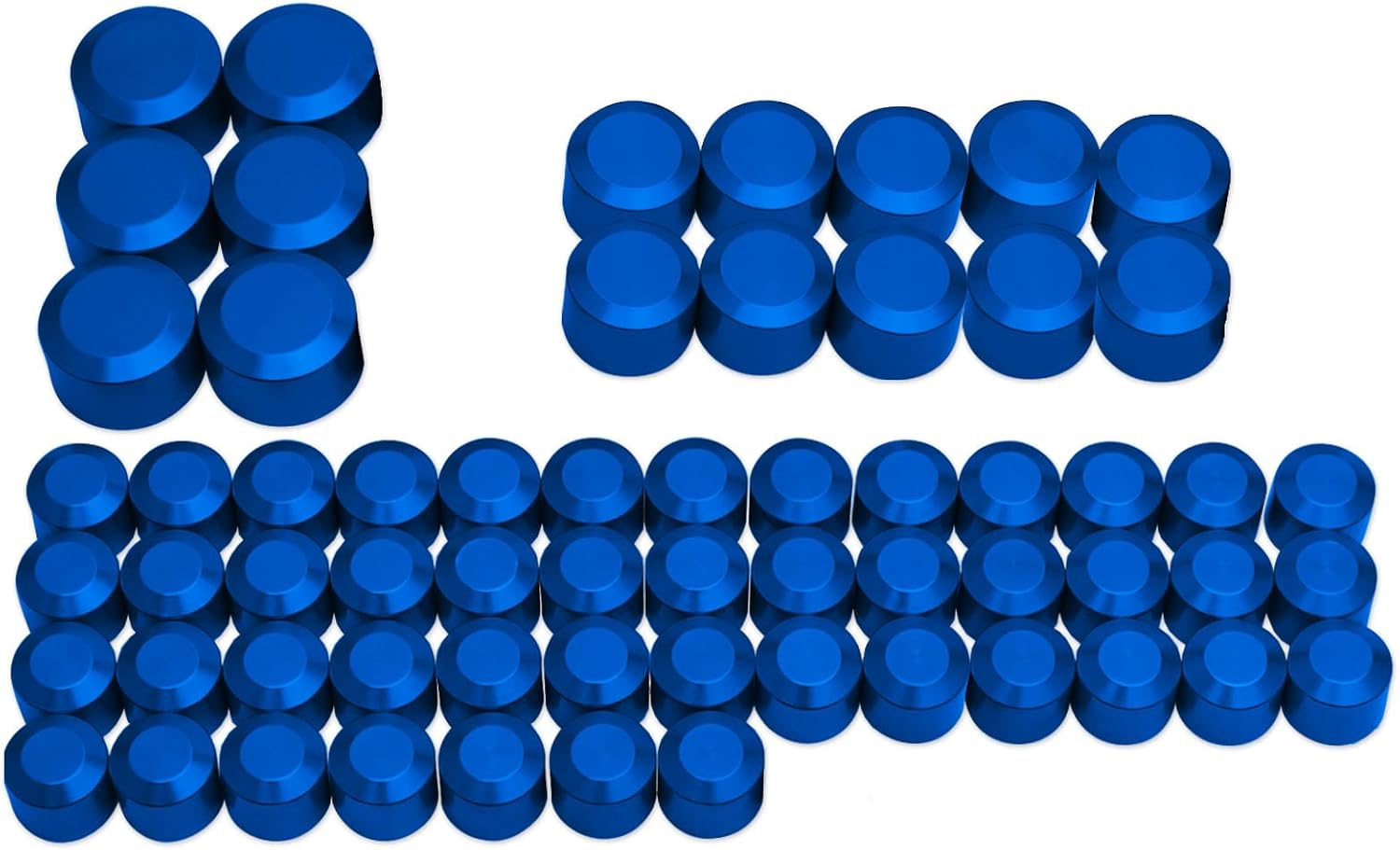 Motorcycle Bolt Covers Engine Toppers Head Bolt Caps Kit for Harley Touring 2017-2025 Road King Street Glide Electra Glide 2018-2025 Softail Fatbob Lowrider S (Blue)