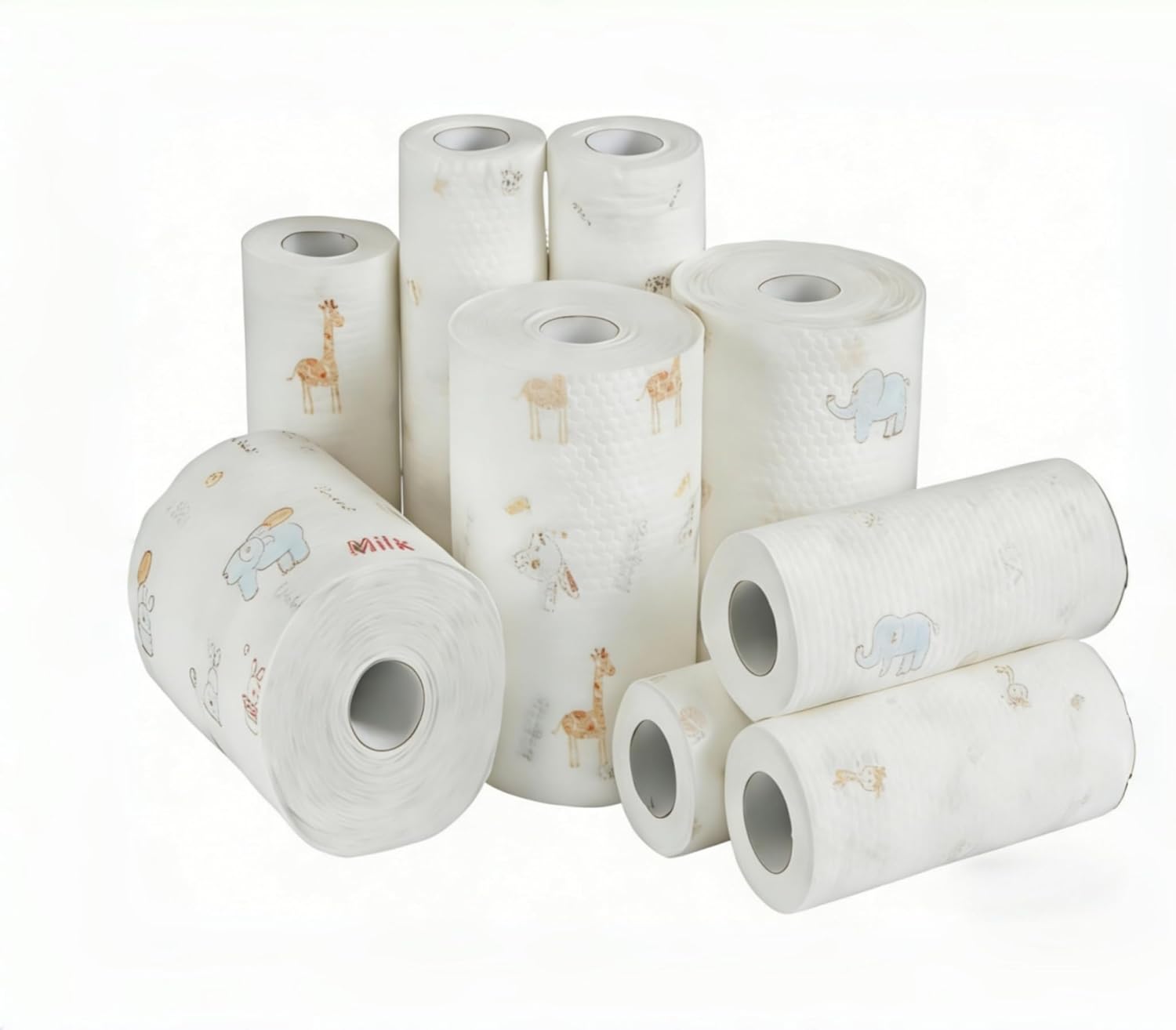 Lazy Rags Kitchen Paper Towels, 1 Roll (400 Sheets), Disposable Washable Dry and Wet Towels, Non-Stick Oil Dish Cloths for Degreasing and Household Cleaning