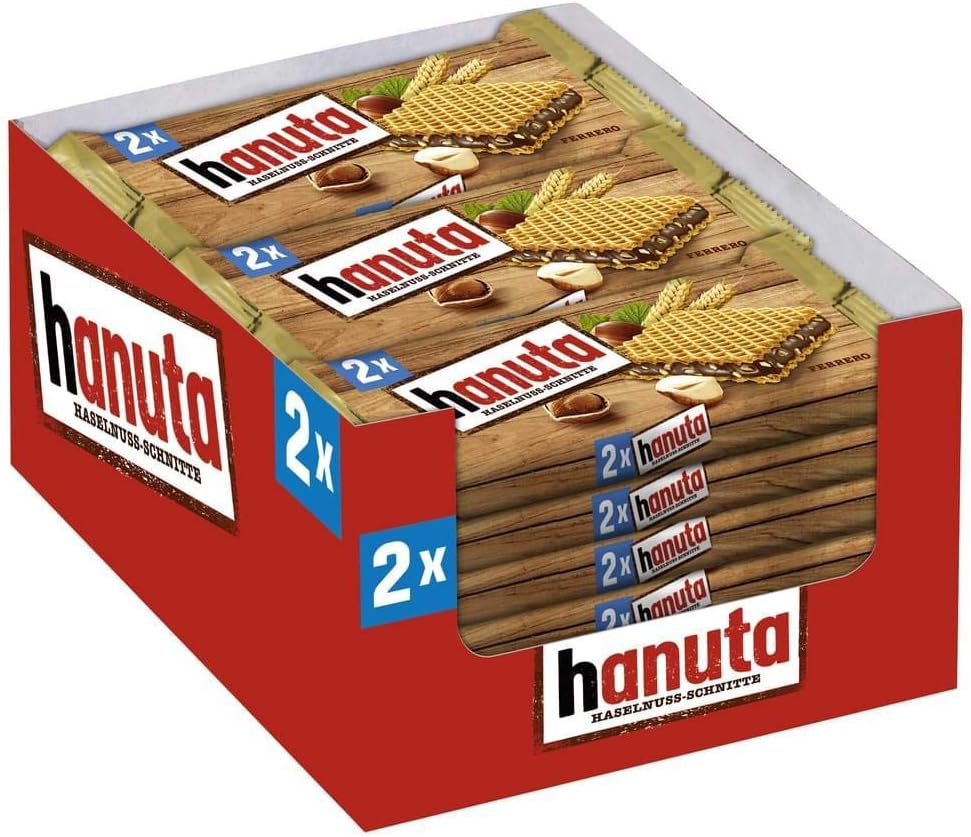 Hanuta Wafers Filled with Hazelnut Creme CASE 18x(2s)