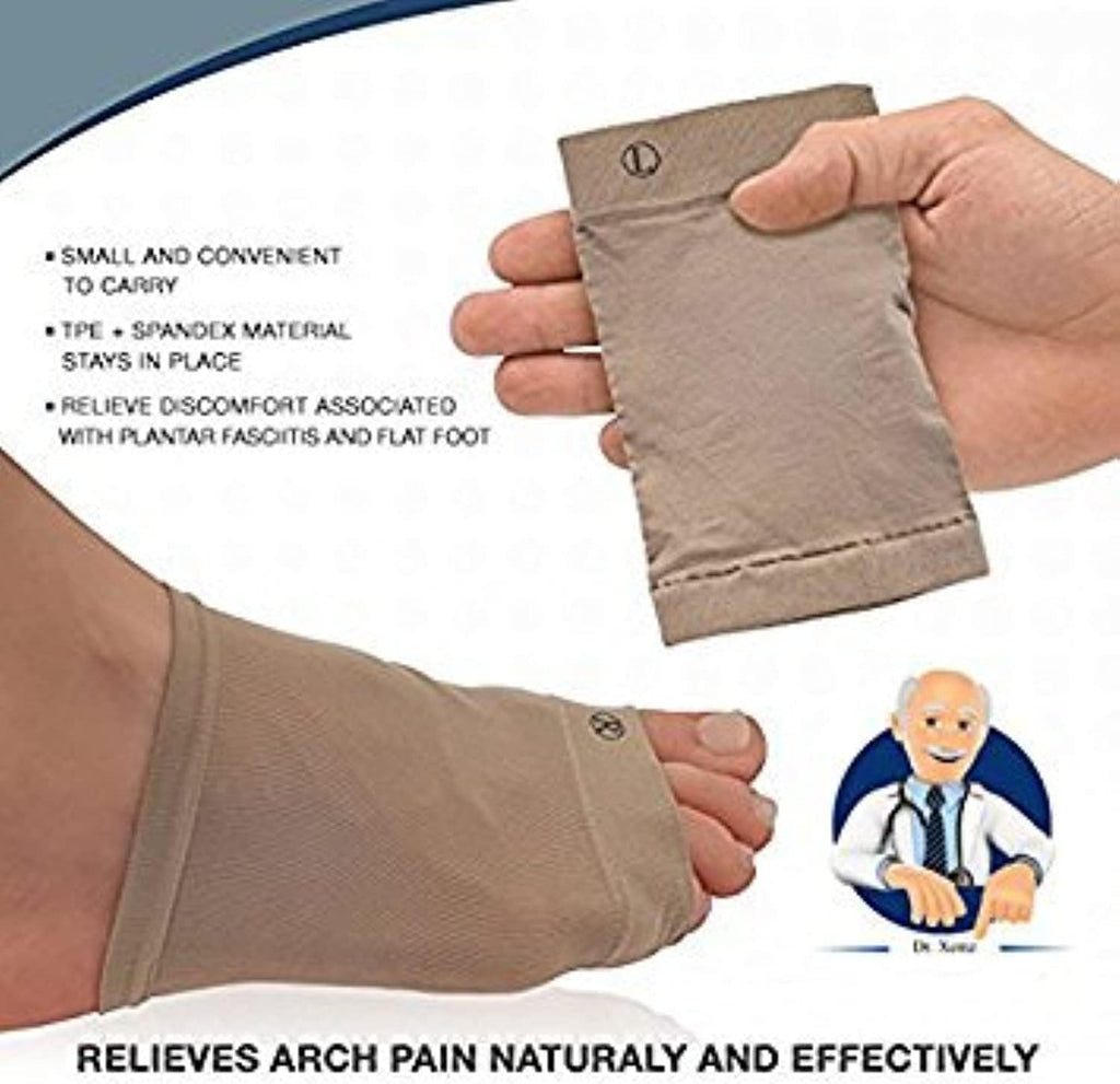 Silicone Gel Arch Support Sleeve, Comfort Cushions Insole, Orthotics Massage Flat Feet Pad Shocks, for Plantar Fasciitis Pain Relief Heel Spur Arch Pain Pronation