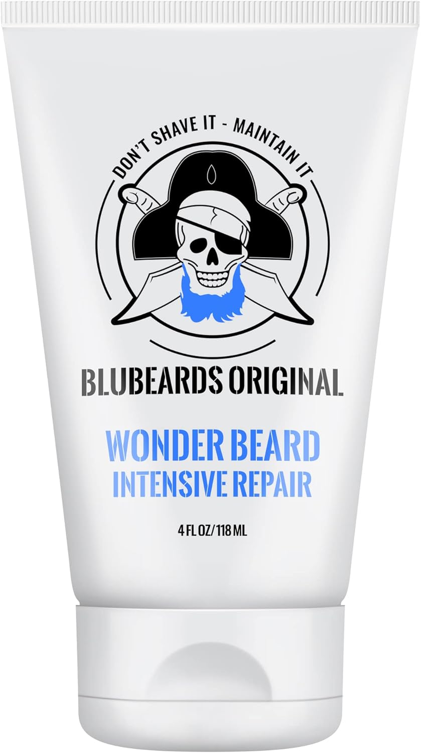 Bluebeards Original Beard Conditioner for Men - 4 oz Wonder Beard Intensive Repair with Meadowfoam Seed Oil & Amino Acids to Deeply Restore, Soften, and Rejuvenate Your Beard and Skin - Made in USA