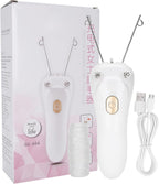 Facial Hair Remover Electric Women's Beauty Epilator, Cordless Electric Facial Threading Hair Removal for Women, Rechargeable Face Hair Remover Cotton Thread Epilator Body Hair