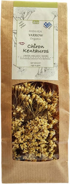 Greek Organic Bio Herb Yarrow Achillea Flower from Mount Pelion Greece - GMO/Caffeine Free 10gr - 0.35oz