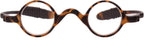 Agstum TR90 Small Round Eyeglasses Retro Reading Glasses Readers 32-30-135 (Leopard, +1.00)
