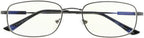 Computer Glasses Men Bendable Titanium Reading Eyeglasses Blue Light Filter