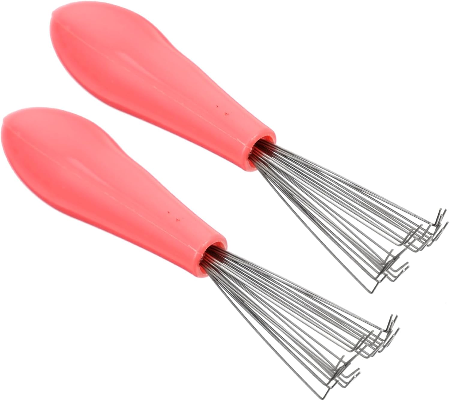 FRCOLOR 2pcs Comb Cleaning Claws Ergonomic Hair Brush Cleaning Tool Wooden Handle for Easy Hair Removal Home and Salon Use Random Color Handle and Comb Cleaner
