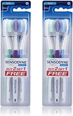 Sensodyne Sensitive Toothbrush Soft Sensitive Teeth, 3 Count (Pack of 2)