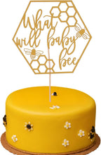 What will baby bee Cake Topper - Baby Shower and Gender Reveal Decoration, Perfect for Birthday Cakes and Newborn Celebrations