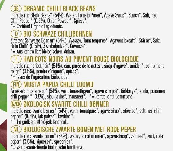 BIONA Organic Black Bean Chilli, 410 GR