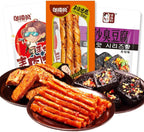 Chinese latiao spicy strips snack, Instant spicy latiao snack gift pack, Small gluten, Changsha spicy dried stinky tofu, Mixed flavor, Hunan specialty spicy sticks, Leisure snack (16 packs)