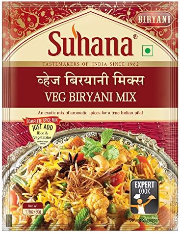 Suhana Spice Mixes -Paneer Butter , Veg Biryani , Paneer Tikka , Shahi Paneer , Kashmiri Dum Aloo , Rajma Masala , Paneer Chilli , Mutter Paneer ix, Shahi Malai Kofta -Combo of 9