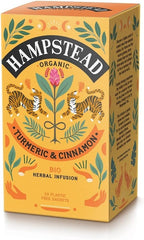 Hampstead Tea - Biodynamic Organic Turmeric and Cinnamon Tea, 20 Tea Bags