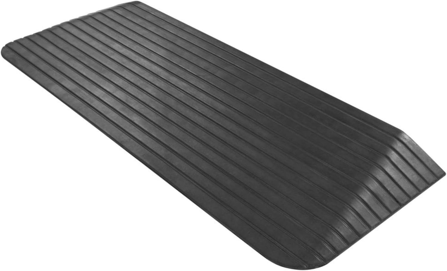 Silver Spring Solid Rubber Threshold Ramp 2" Rise 1,500 lb. Capacity for Wheelchairs and Power Scooters Indoor Outdoor Use