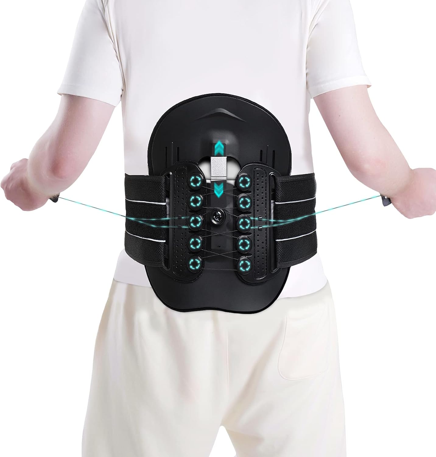 LSO Spine Decompression Support-Entire ARC Back Brace for Women & Men,3D PAD Plus Lumbosacral Corset Belt with Adjustable Pulley System Decompression Back Support for Sciatica,Herniated Discs