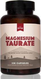 Magnesium Taurate 750mg (150mg Elemental Magnesium) – 120 Vegetarian Capsules – High-Absorption Magnesium Taurate Supplement for Heart, Muscle, and Nerve Support – Non-GMO, Gluten-Free, Made in USA